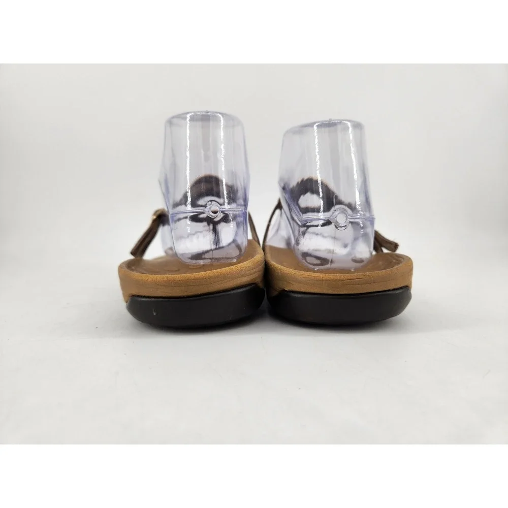 Vionic Park Orchid Thong Sandals Womens 9 Bronze‎ Metallic Gold Ring Orthaheel